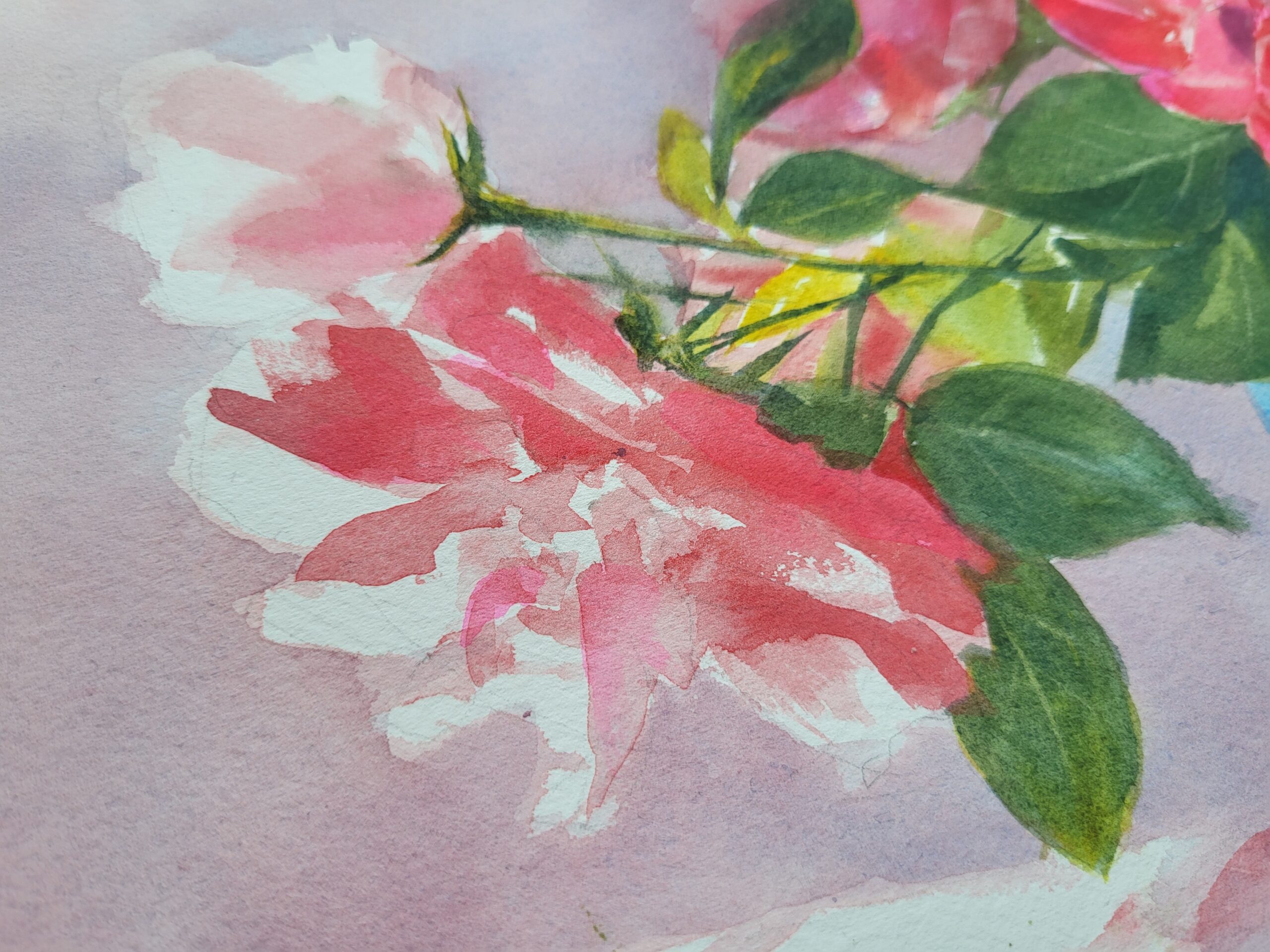 Roses in a Blue Vase - Image 5