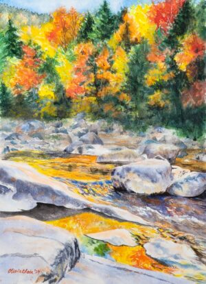 Apus de soare la râu