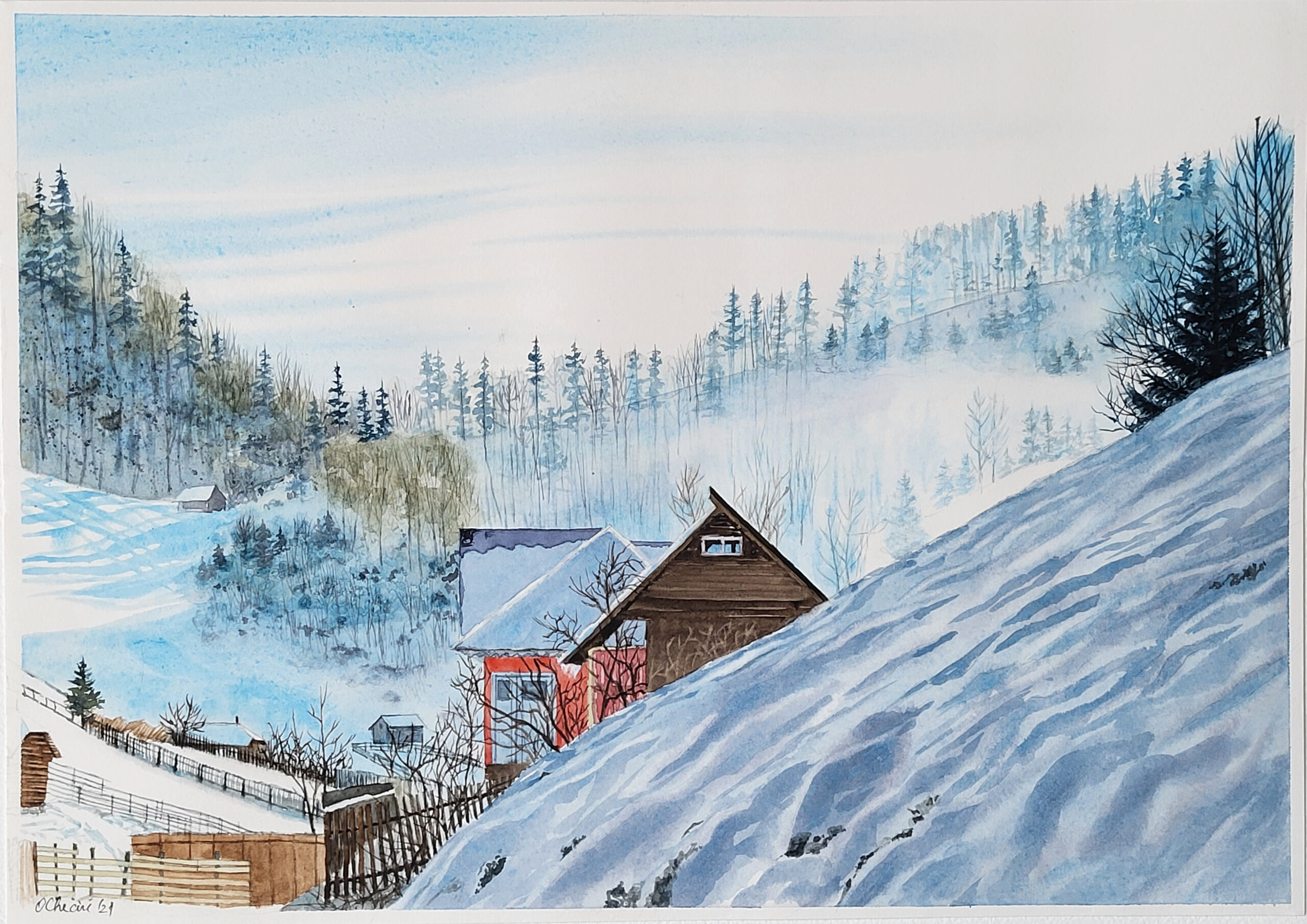 Iarna în cătunul Dâmbovicioara - imagine 7