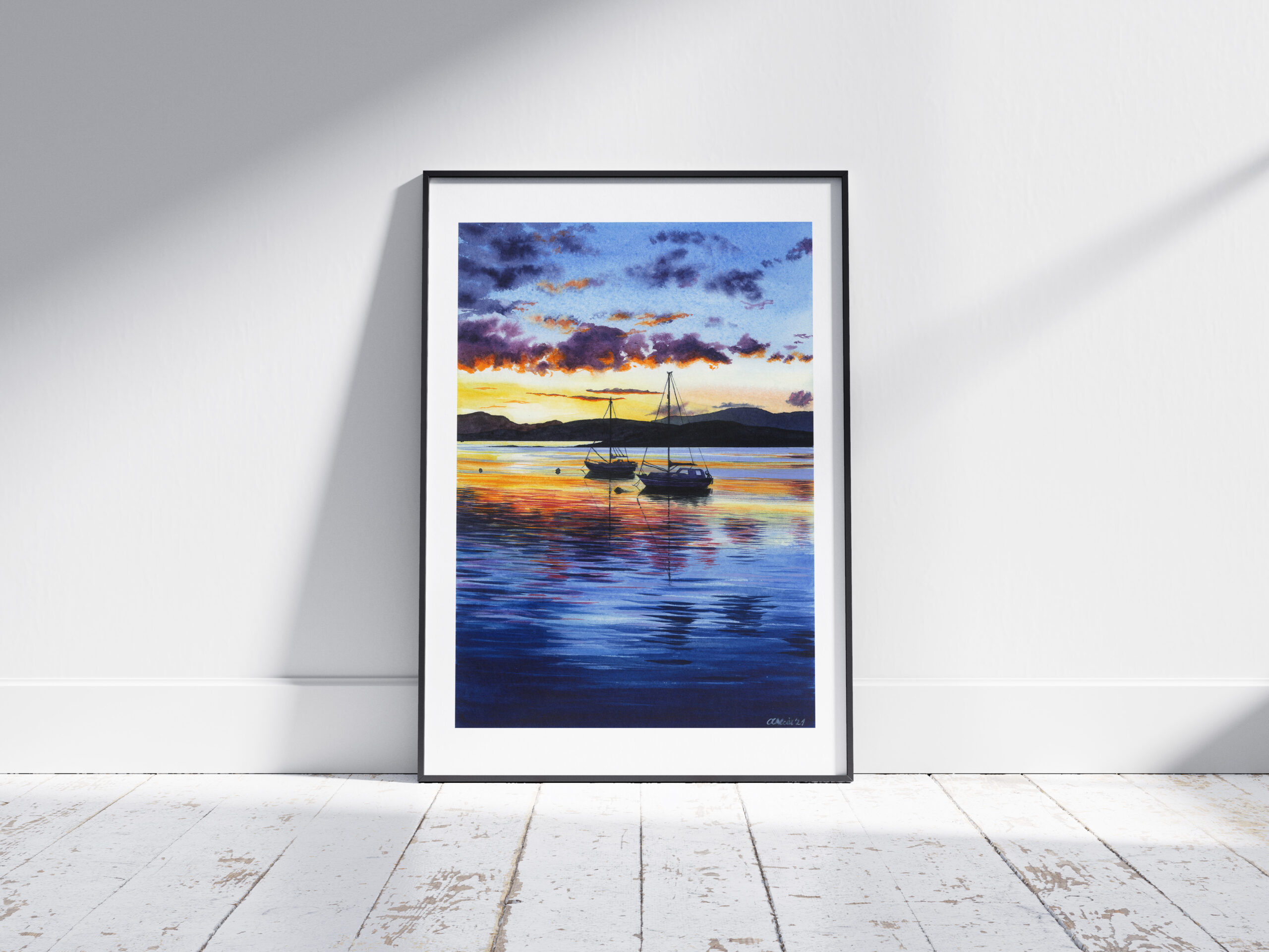 Sunset with Boats - Image 8